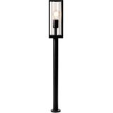 LED's Light LED Lantaarnpaal Tuinlamp met glazen ruiten - E27 fitting - IP44 - 80 cm - Zwart