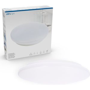 LED Badkamerlamp rond 37 cm - universeel - Spatwaterbestendig IP44 - Koud wit licht