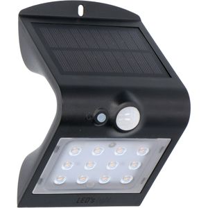 LED's Light Solar LED Buitenlamp met Bewegingssensor 220 - 3 lichtstanden - Automatisch aan/uit - Zwart