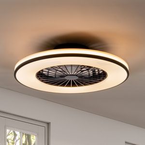 LED's Light Plafondventilator met verlichting zwart - 48 cm