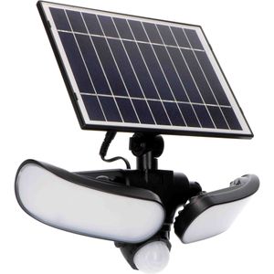LED's Light MaxPower Solar LED Schijnwerper met Sensor - Draadloos - IP65 - Zwart