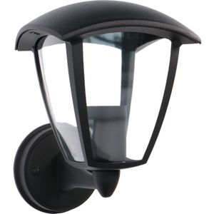 Retro LED Wandlamp met E27 fitting - Jesi - IP44 - Zwart