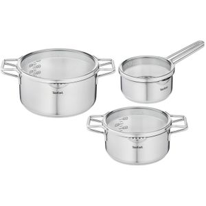 Tefal Nordica 3-delige set (steelpan 16 cm  kookpan 20/24 cm) - inductie