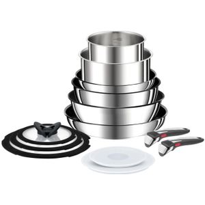 Tefal Ingenio Preference On 13-delige RVS set (koeken-  kookpannen  wok  deksels  handgrepen) - inductie