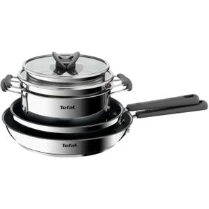 Tefal Opti'Space pannenset 4-delig (kookpan 18/20 cm  koekenpan 24/28 cm)