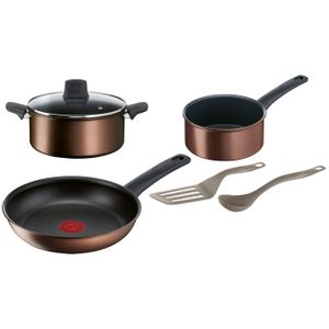 Tefal Resource 3-delige pannenset (kookpan 24 cm  steelpan 18 cm en koekenpan 26 cm) + 2 keukentools - inductie