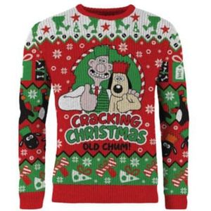 Wallace & Gromit Christmas Sweater Cracking Christmas Old Chum!