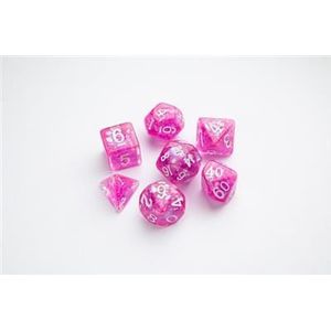 DICE Candy-like Series Rasberry RPG Dice Set 7pcs