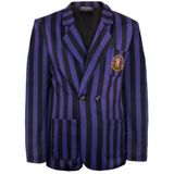 Wednesday Jacket Nevermore Academy Purple Striped Blazer