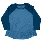 Pinocchio by Loungefly Tee T-Shirt Unisex Blue Fairy Shirred Raglan