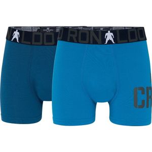 Ronaldo Boxershorts - 2-pack - Bamboe - Blauw - JBS - 10-12 jaar (140-152) - Boxershorts