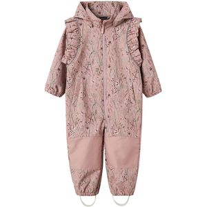 Name It Softshellpak m. Fleece - NmfAlfa08 - Pale Mauve/Flower - Name It - 2 jaar (92) - Softshell