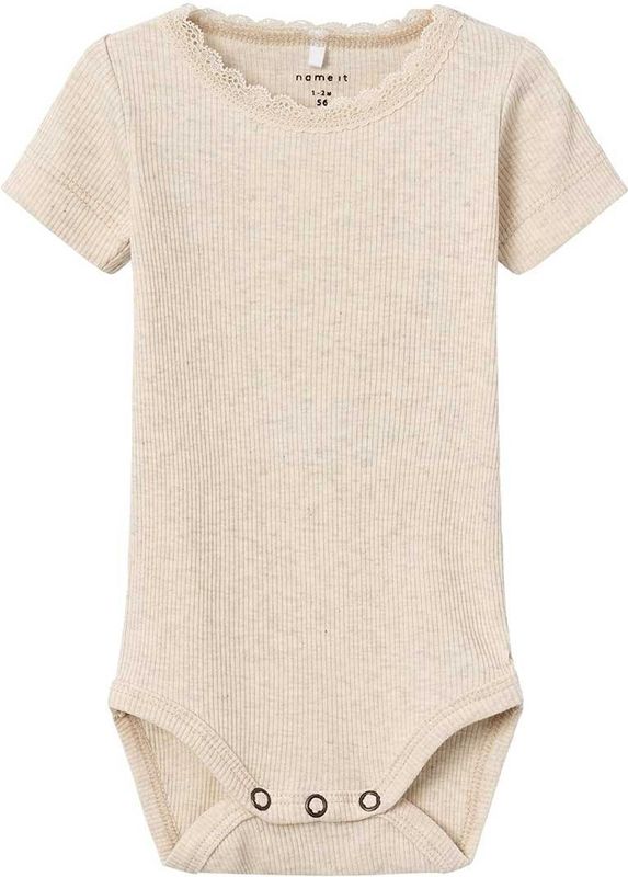 Name It Romper s/s - Noos - NbfKab - Peyote Melange - Name It - 62 - Romper S/S