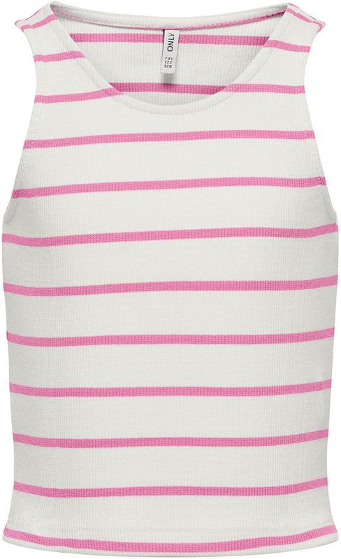 Kids Only Top - Rib - Short - KogNessa - Cloud Danser/Fuchsia Pi - Kids Only - 13-14 jaar (158-164) - Tanktop