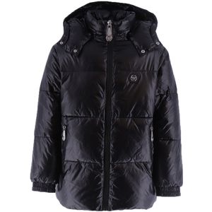 Philipp Plein Gevoerde Jas - Zwart m. Wit - Philipp Plein - 14 jaar (164) - Donsjack