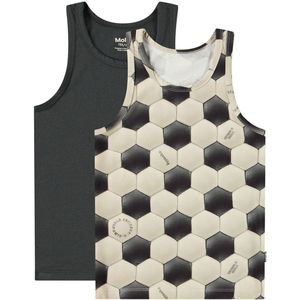 Molo Onderhemden - Jayden - 2-pack - Voetbal Black - Molo - 7-8 jaar (122-128) - Onderhemd