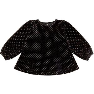 Petit by Sofie Schnoor Blouse - Adrianne - Zwart m. Stippen - Sofie Schnoor - 74 - Blouse