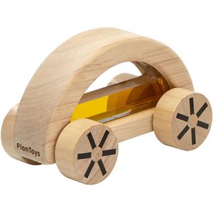 PlanToys Houten Auto - Naturel/Geel - PlanToys - OneSize - Auto