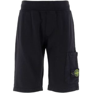 Stone Island Sweatshorts - Zwart m. Logo - Stone Island - 14 jaar (164) - Shorts