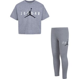 Jordan T-Shirt/Leggings - Grijs Gevlekt m. Logo - Jordan - 4-5 jaar (104-110) - Leggings