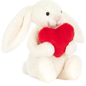 Jellycat Knuffel - 20x8 cm - Verlegen rood Love Heart Bunny - Jellycat - OneSize - Knuffel