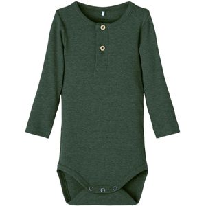 Name It Romper l/æ - Noos - Rib - NbmKab - Pine Grove/Melange - Name It - 2 jaar (92) - Romper L/S