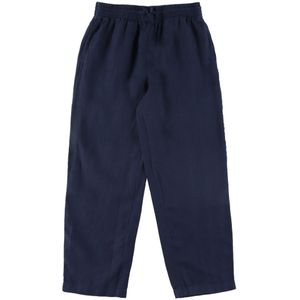 GANT Broek - Linnen - Ontspannen - Marineblauw - GANT - 11-12 jaar (146-152) - Broeken - Katoen