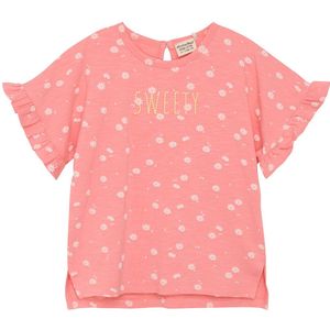 Minymo T-Shirt - Strawberry Ice m. Bloemen - Minymo - 8 jaar (128) - T-Shirt