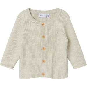 Name It Cardigan - Gebreid - Rib - NbnObi - Peyote-melange - Name It - 62 - Cardigan