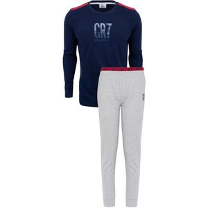 Ronaldo Pyjama set - Navy/Grijs Gevlekt - JBS - 4 jaar (104) - Pyjama - Tweedelig