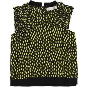 Stella McCartney Kids Top - Zwart m. Geel Stippen/Rushes - Stella McCartney Kids - 6 jaar (116) - T-Shirt