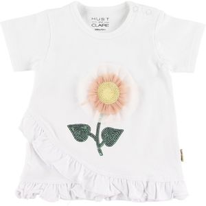 Hust and Claire T-Shirt - Adora - Wit m. Bloem - Hust and Claire - 74 - T-Shirt