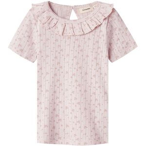 Lil' Atelier T-Shirt - NmfRachello - Lila Ash m. Bloemen - Lil Atelier - 4 jaar (104) - T-Shirt