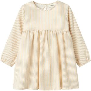 Lil Atelier Jurk - NmfLino - Kokosmelk/Taos Taupe - Lil Atelier - 4 jaar (104) - Jurk