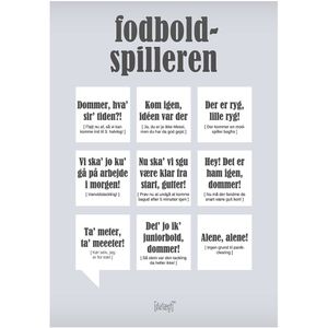 Dialægt Poster - 50x70 - De voetballer - Dialægt - OneSize - Poster