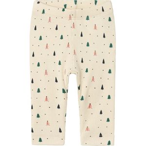 Name It Leggings - Rib - NbnDab - Summer Zand m. Kerstbomen - Name It - 1 jaar (80) - Leggings