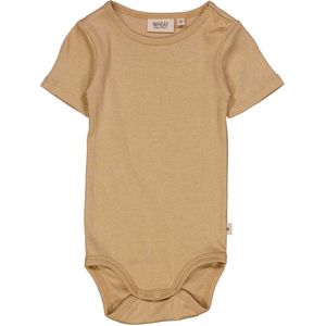 Wheat Romper s/s - Rib - Latte - Wheat - 68 - Romper S/S