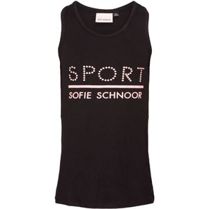 Sport Stad Sofie Schnoor Top - Pi - Zwart/Roze m. Logo - Sofie Schnoor - 4 jaar (104) - Tanktop