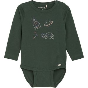 Minymo Romper L/æ - Jungle Green - Minymo - 2 jaar (92) - Romper L/S