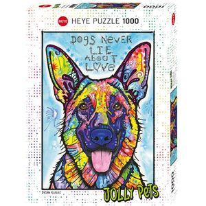 Heye Puzzle Puzzel - Honden liegen nooit - 1000 Bakstenen - Heye Puzzle - OneSize - Puzzel