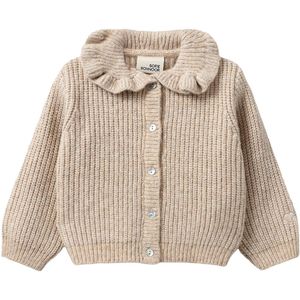 Sofie Schnoor Cardigan - Gebreid - Wol - Ecru Gemêleerd - Sofie Schnoor - 74 - Cardigan