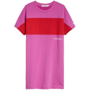 Calvin Klein Jurk - Colour Block - Lucky Roze/Ed - Calvin Klein - 10 jaar (140) - Jurk