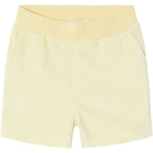 Name It Shorts - Fluweel - NkfDebbie - Pastel Yellow - Name It - 9 jaar (134) - Shorts