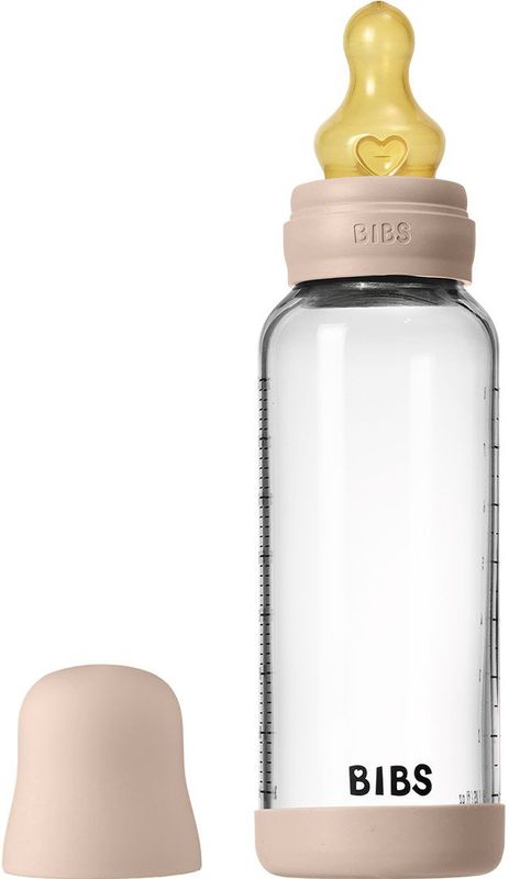 BIBS - Babyfles Glass - Blush - 240Ml - Glas - Antikoliekventiel