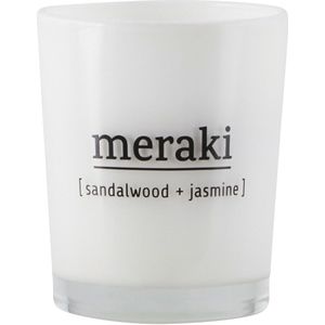 Meraki Geurkaars - 60 g - Sandelhout & Jasmijn - Meraki - OneSize - Geurkaars