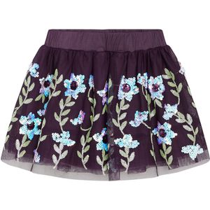 Hust and Claire Rok - Ninna - Dark Plum m. Pailletten - Hust and Claire - 7 jaar (122) - Rok