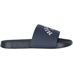 Tommy Hifigs Badslippers - Logo Pool Slide - Navy m. Wit - Tommy Hilfiger - 37 - Badslippers