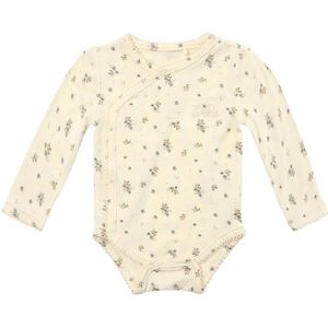 Petit by Sofie Schnoor Wikkelromper L/æ - Antique White m. Bloem - Sofie Schnoor - 68 - Romper L/S