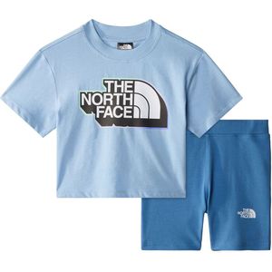 The North Face Shorts Set - T-Shirt/Fietsbroek - Steel Blue/Ind - The North Face - 3 jaar (98) - T-Shirt