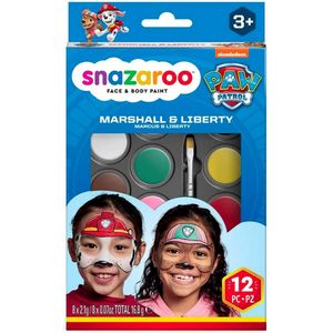 Snazaroo Schmink - 8 Kleuren - Paw Patrol Marshall & Libert - Snazaroo - OneSize - Schminck